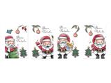 Biglietto Babbo Natale applicazione pop up + glitter  48pz.