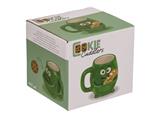 Tazza in ceramica con porta biscotti - Mostro verde