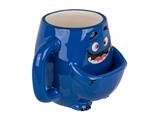 Tazza in ceramica con porta biscotti - Mostro blu