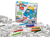 Puzzle coloring heros&market + pennarelli