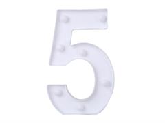 Luce a led numero 5 22cm
