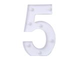 Luce a led numero 5 22cm