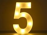 Luce a led numero 5 22cm