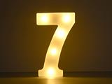 Luce a led numero 7 22cm