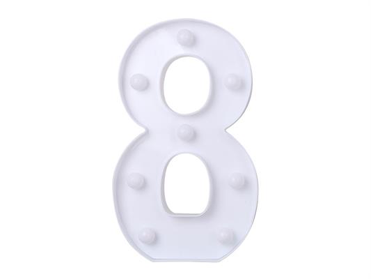 Luce a led numero 8 22cm