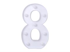 Luce a led numero 8 22cm