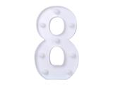 Luce a led numero 8 22cm
