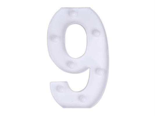 Luce a led numero 9 22cm