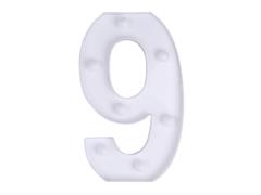 Luce a led numero 9 22cm