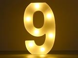 Luce a led numero 9 22cm