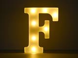 Luce a led lettera F 22cm