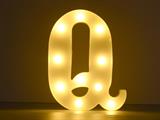 Luce a led lettera Q 22cm