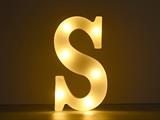 Luce a led lettera S 22cm