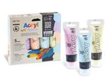 Tubi colore acrilico 75ml 5pz. - Colori pastello