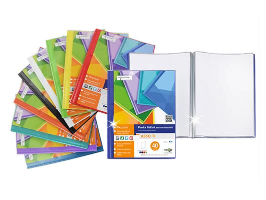 Portalistino Asso TI 22x30 100 fogli - Colori assortiti