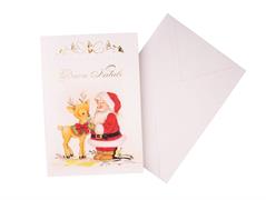 Biglietto Babbo Natale con busta bianca