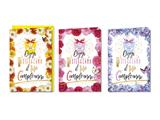 Biglietto compleanno con rotella fiori