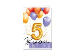 Biglietto numero 5 palloncino