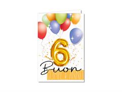 Biglietto numero 6 palloncino