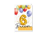 Biglietto numero 6 palloncino