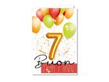 Biglietto numero 7 palloncino