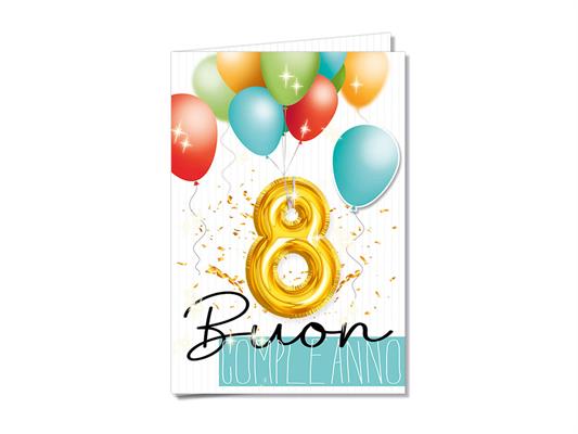 Biglietto numero 8 palloncino