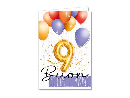 Biglietti numero 9 palloncino