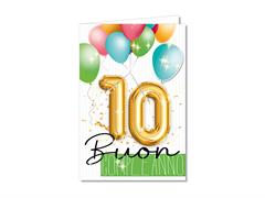 Biglietto numero 10 palloncino