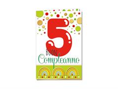 Biglietto compleanno 5 anni