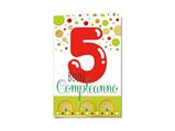 Biglietto compleanno 5 anni
