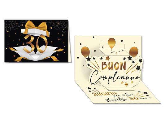 Biglietto numero 30 oro pop up