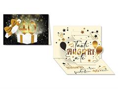 Biglietto numero 40 oro pop up