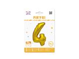 PALLONCINO MYLAR NUMERO 4 ORO CM.40* PARTY112