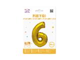 Palloncino Mylar numero 6 oro 40cm