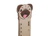 Righello legno 15cm Pug Carlino 36pz.