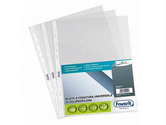 Busta forata Favorit Air 22x30 100pz. liscia