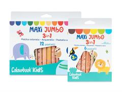 Espositore 12+12 astucci pastelli Maxi Jumbo Colourbook Kids