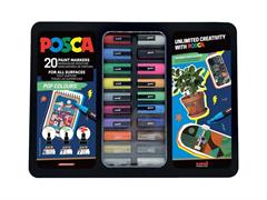 Valigetta metallo Posca 20pz. assortiti - Pop
