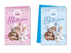 Biglietto battesimo generico con rotella