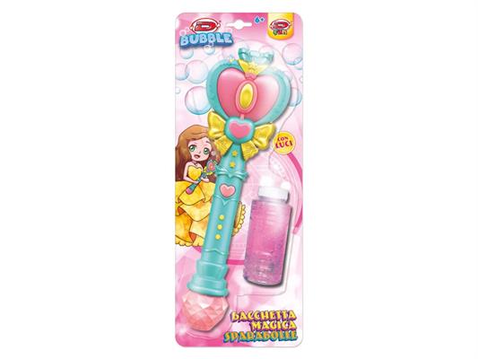 Bacchetta magica sparabolle con luci 35cm