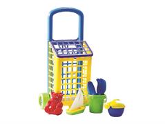 Carrello portatile con giochi mare 6pz