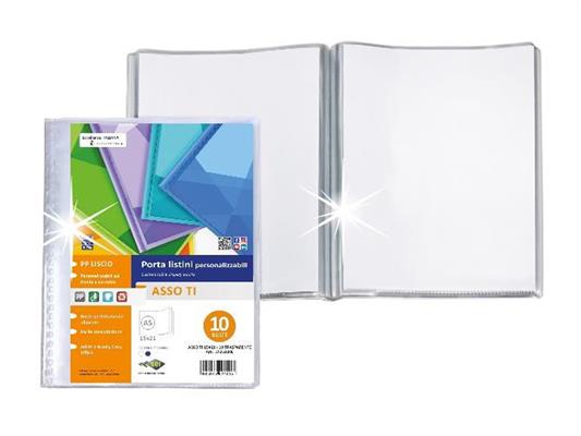 Portalistino trasparente Asso Ti A5 20 fogli