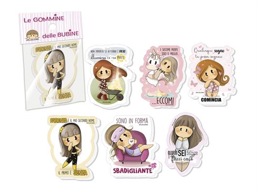 Expo gomme Le Bubine Cromo da banco 24 pezzi assortiti 