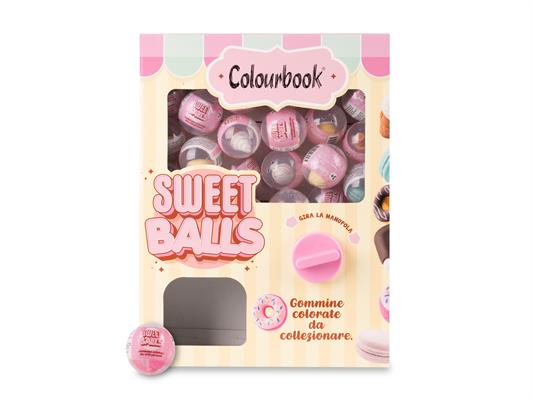 Distributore gomma da cancellare Sweet Balls Colourbook 40+40pz. ricarica