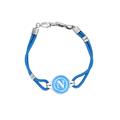 Bracciale SSC Napoli con cordino blu e inserti in acciaio