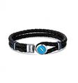 Bracciale SSC Napoli in PU con piastra in acciaio e Skyline inciso