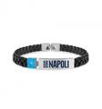 Bracciale SSC Napoli in PU con Skyline inciso
