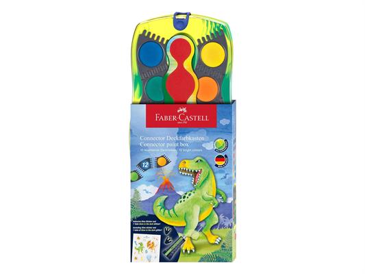 Acquerelli Connector dinosauro 12 colori Faber-Castell