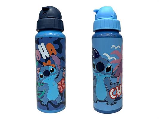 Borraccia Stitch in alluminio con cannuccia 550ml