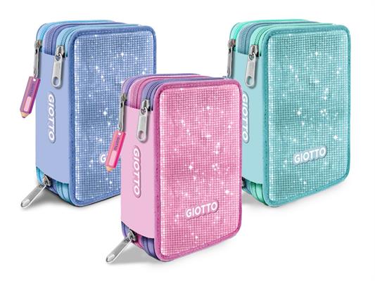 Astuccio 3 zip Giotto Super Crystal